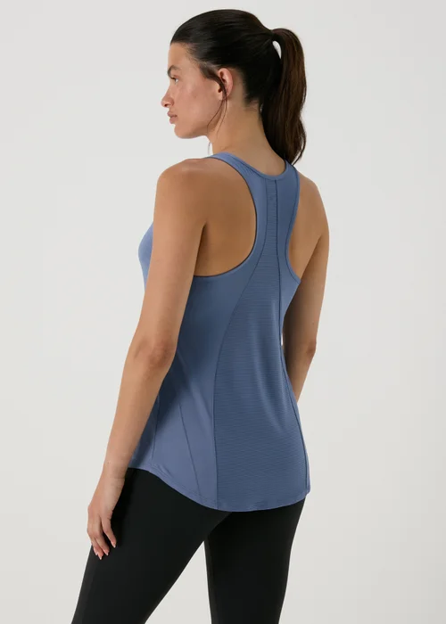 Souluxe Blue Mesh Detail Vest Top - Small Image 2