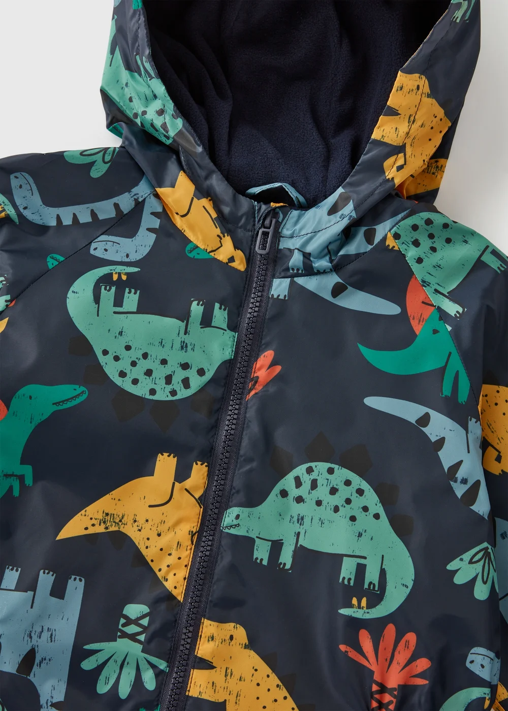 Boys Navy Dino Showerproof Puddle Suit (1-7yrs) - 1-1.5 Yrs Image 2