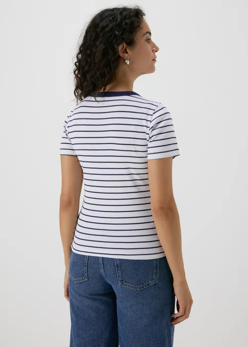 Navy Stripe Ribbed T-Shirt - 8 Image 2