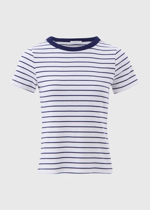 Navy Stripe Ribbed T-Shirt - 8 Image 5