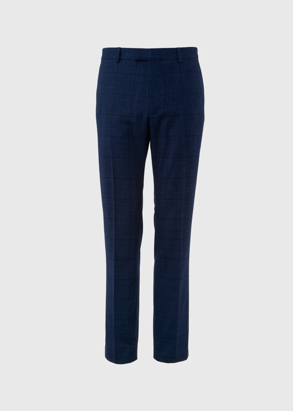 Taylor & Wright Chatsworth Navy Check Tailored Trousers - 32 Waist 29 Leg Image 5