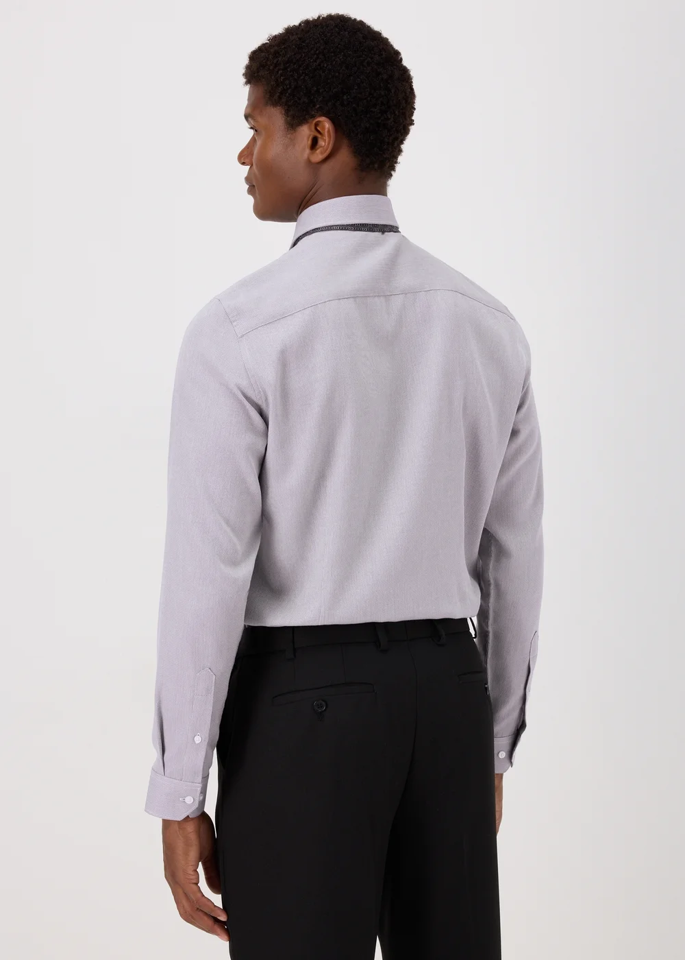 Taylor & Wright Grey Geometric Slim Fit Shirt & Tie Set - 15.5 Collar Image 2