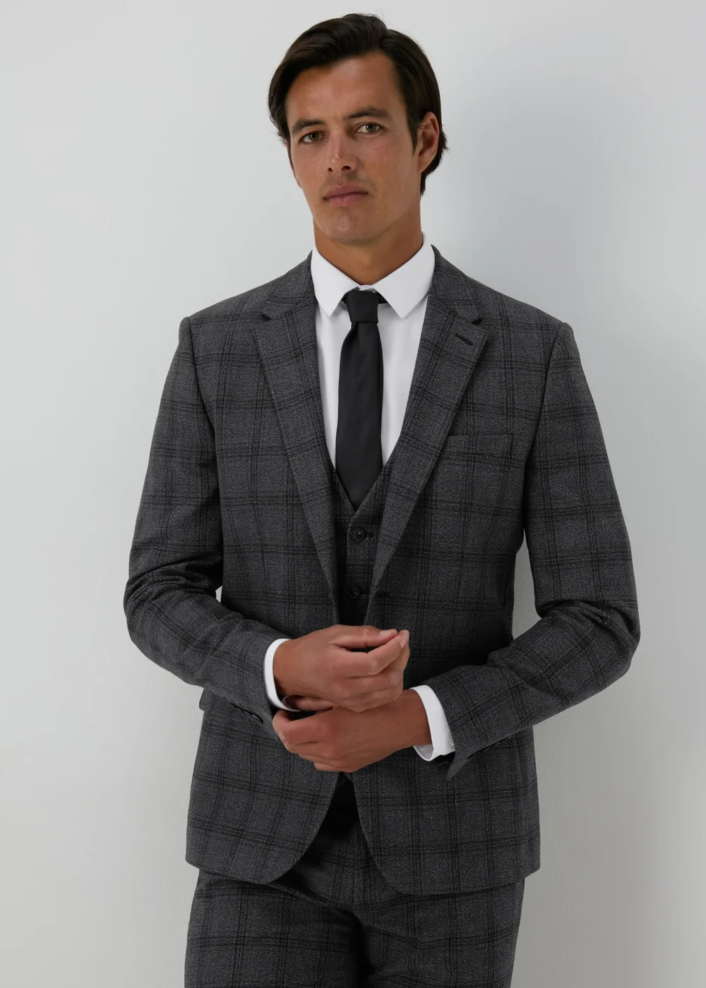Taylor & Wright Blenheim Charcoal Slim Fit Suit Jacket - 36 Chest Regular Image 1