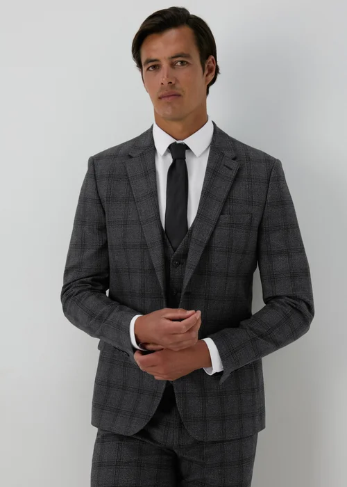Taylor & Wright Blenheim Charcoal Slim Fit Suit Jacket - 36 Chest Regular Image 1
