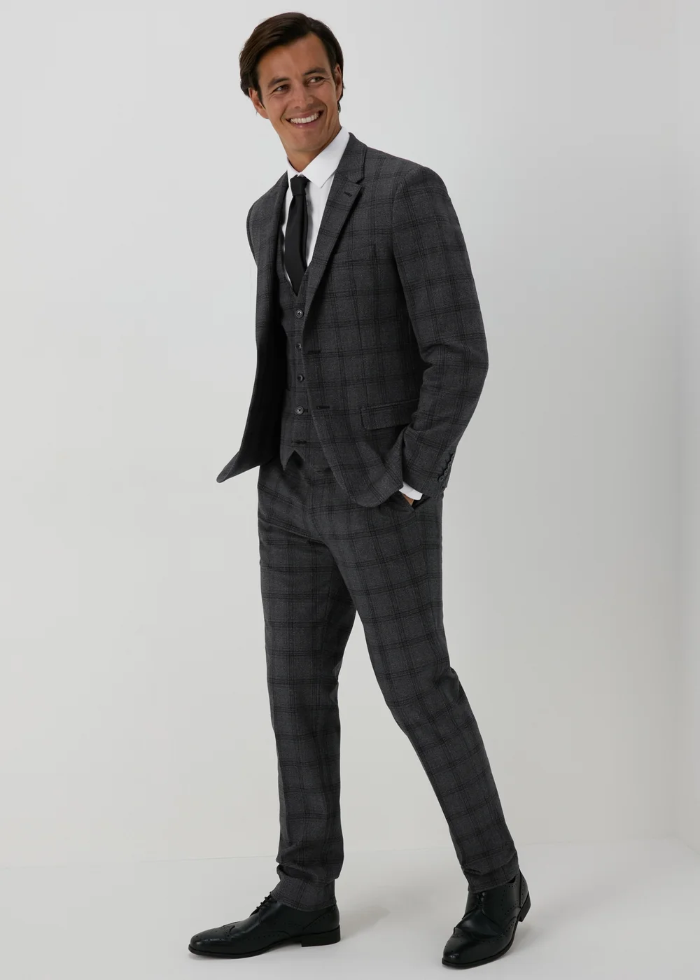 Taylor & Wright Blenheim Charcoal Slim Fit Suit Jacket - 36 Chest Regular Image 3