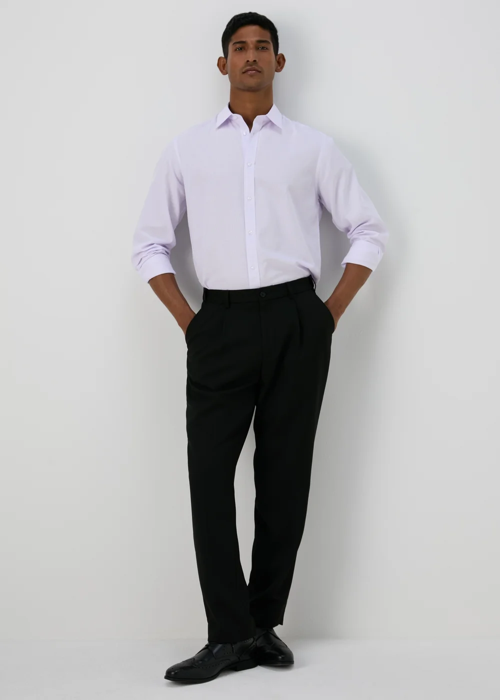 Taylor & Wright Lilac Check Regular Fit Shirt - S Image 2