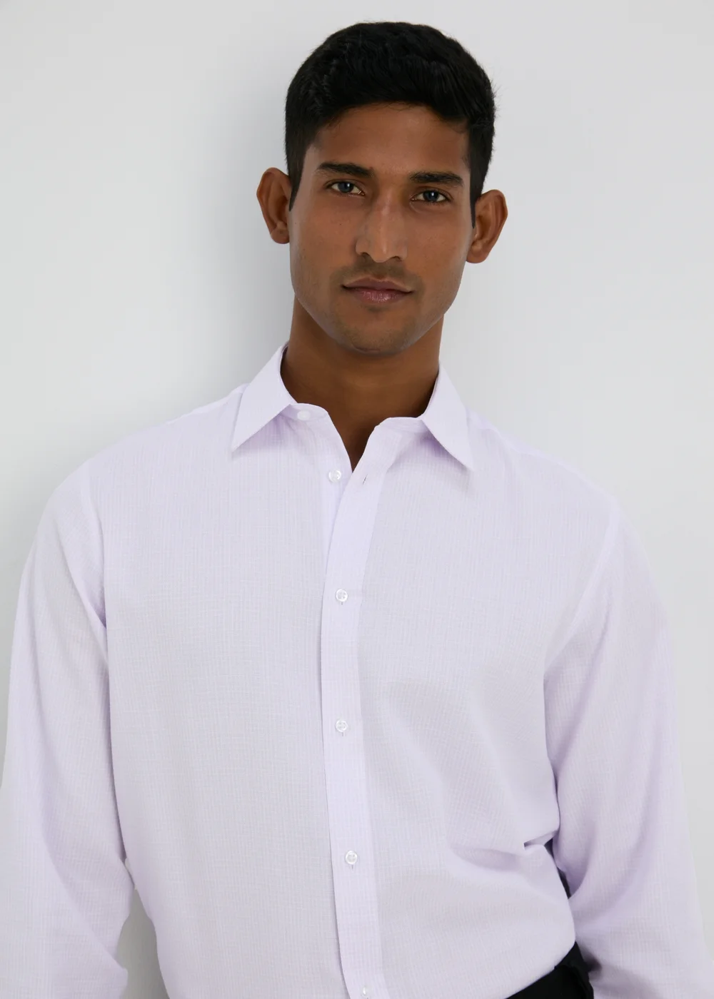 Taylor & Wright Lilac Check Regular Fit Shirt - S Image 4