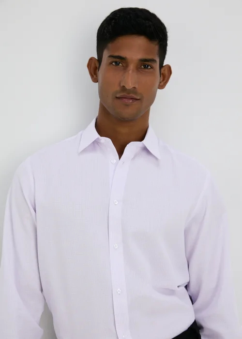 Taylor & Wright Lilac Check Regular Fit Shirt - S Image 4