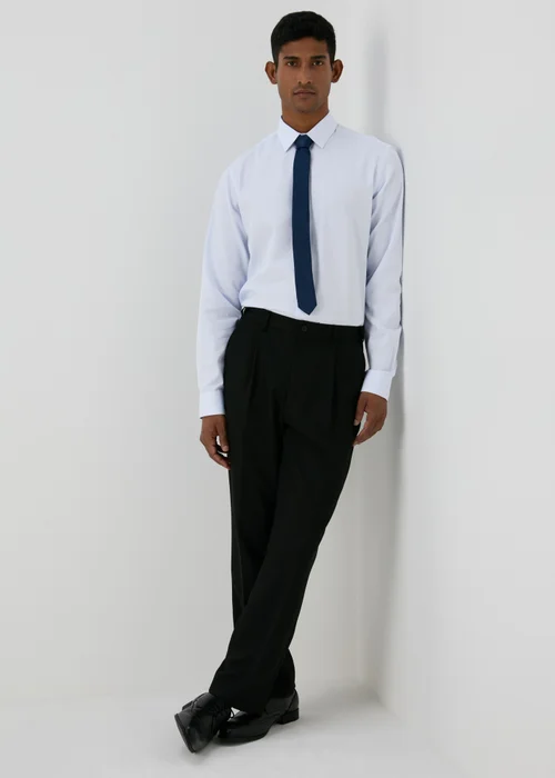 Taylor & Wright Blue Polka Dot Regular Fit Shirt - S Image 4