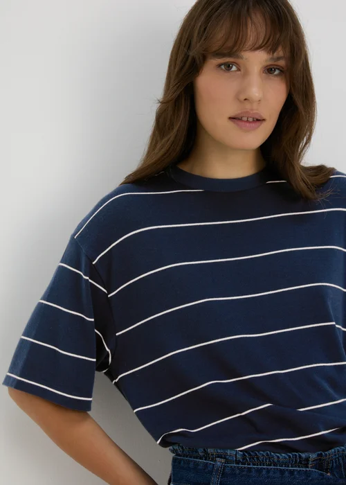 Navy Stripe Soft T-Shirt - S Image 1