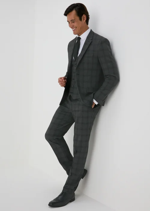 Taylor & Wright Blenheim Charcoal Slim Fit Waistcoat - Small Image 4