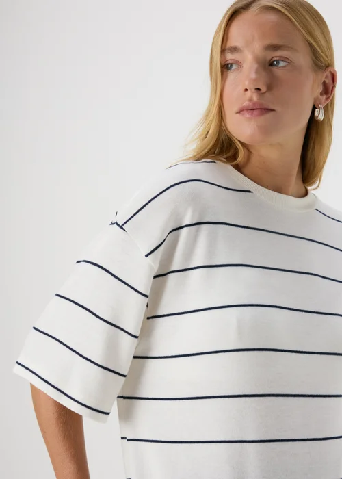 Cream Stripe Soft T-Shirt - S Image 3