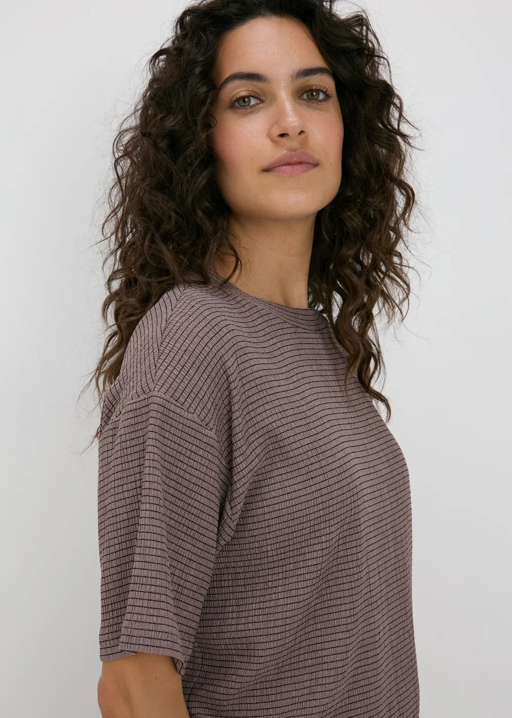 Taupe Textured Co Ord T-Shirt - 8 Image 3