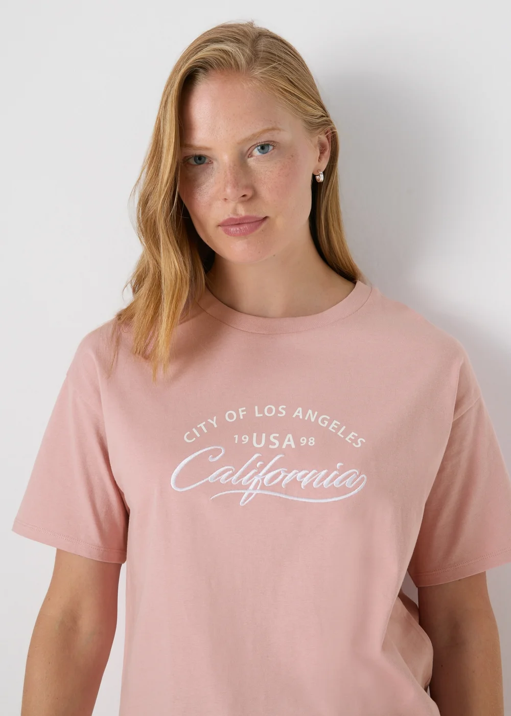 Pink Oversized Graphic T Shirt - S Image 1