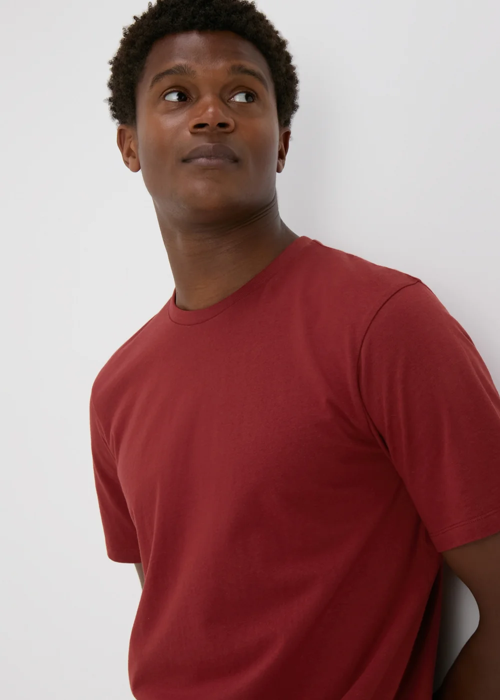 Red Essential Crew Neck T-Shirt - XS Image 3