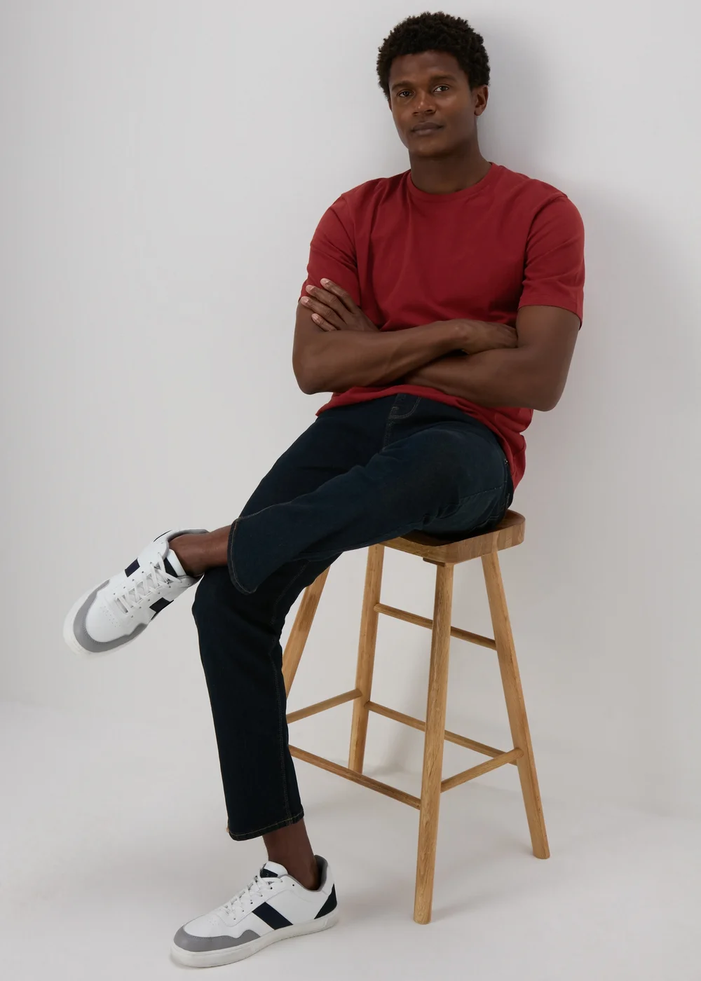 Red Essential Crew Neck T-Shirt - XS Image 4