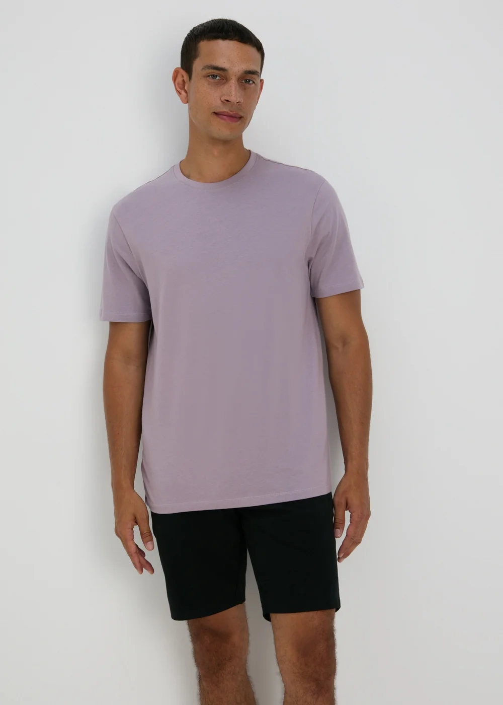 Lilac Essential Crew Neck T-Shirt - XS Image 1