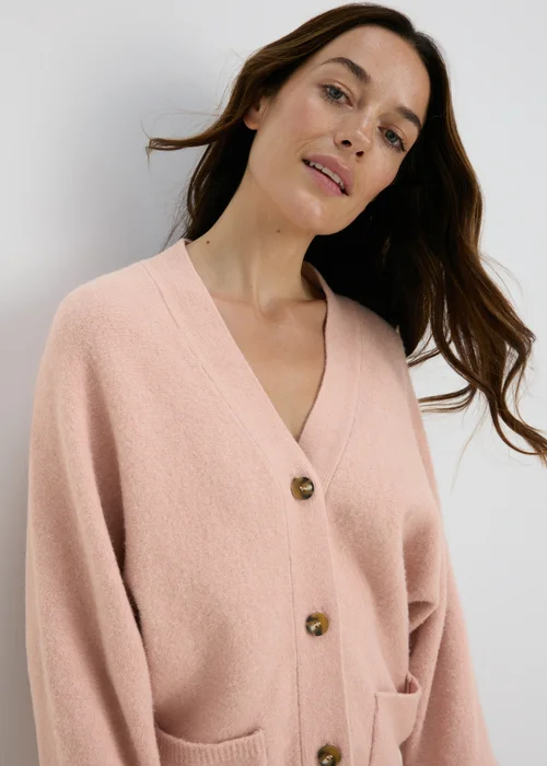 Pink Soft Button Front Cardigan - XS Image 3