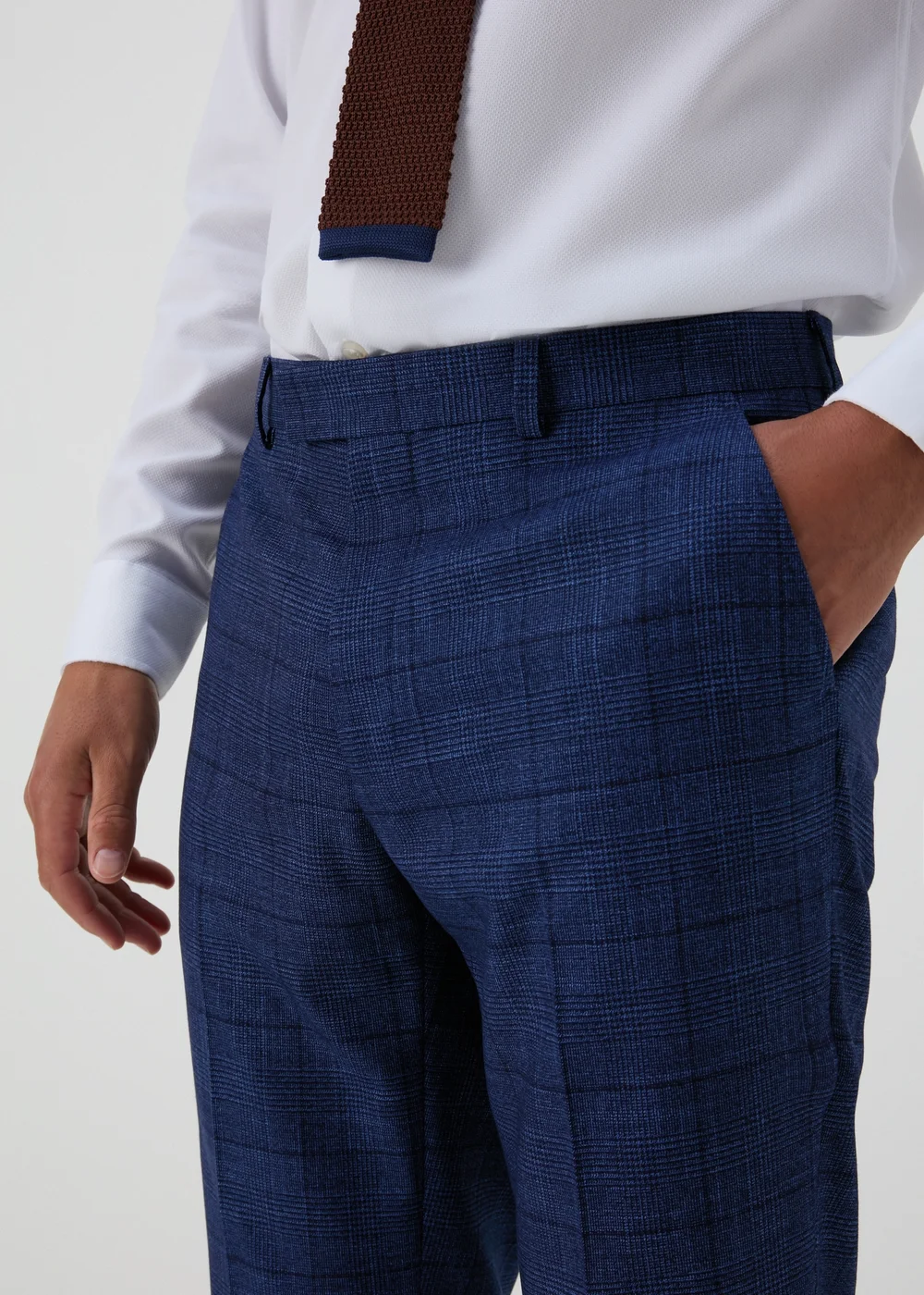 Taylor & Wright Chatsworth Navy Slim Fit Trousers - 30 Waist 29 Leg Image 1
