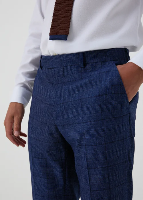 Taylor & Wright Chatsworth Navy Slim Fit Trousers - 30 Waist 29 Leg Image 1