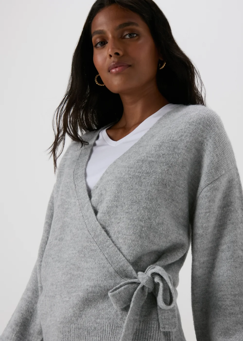 Grey Wrap Cardigan - XS Image 3
