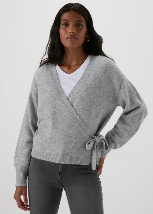 Grey Wrap Cardigan - XS Image 4
