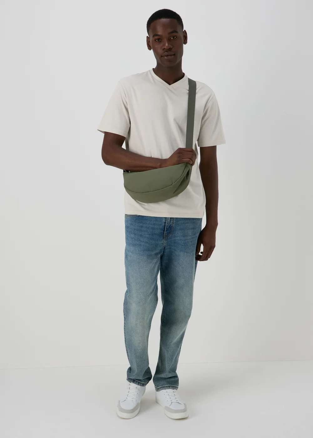 Cream Essential V-Neck T-Shirt - XS Image 4