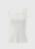 White Lace Trim Vest Top - Size 8 Image 5