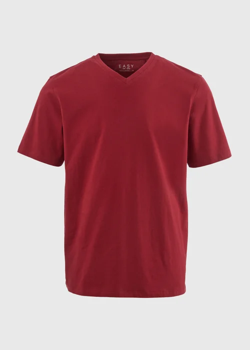Red Essential V-Neck T-Shirt - XS Image 5