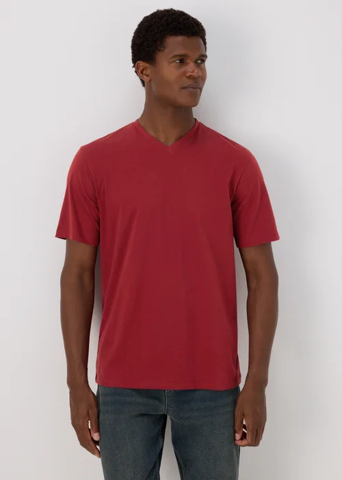 Red Essential V-Neck T-Shirt - XS Image 1