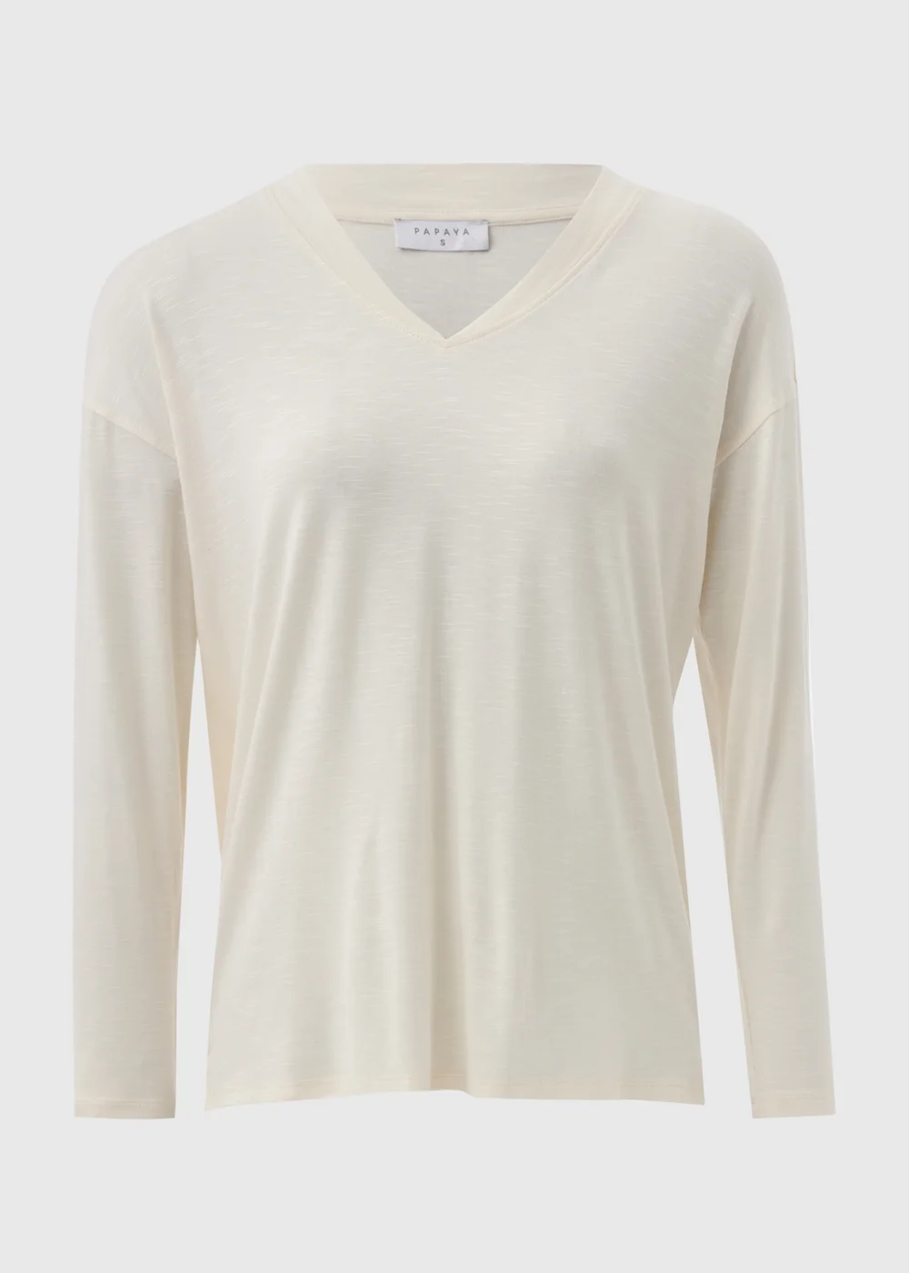Cream V Neck Top - S Image 5
