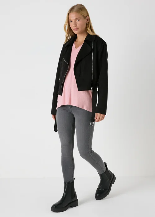 Pink V Neck Top - S Image 3