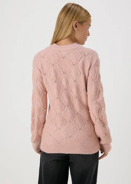 Pink Pearl Embellished Jumper - XS Image 2