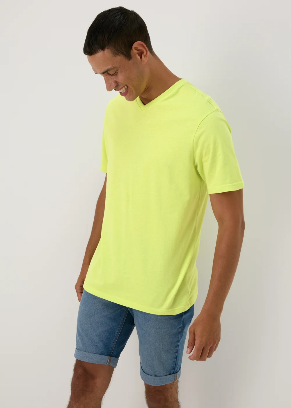 Lime Essential V Neck T-Shirt - XS Image 1