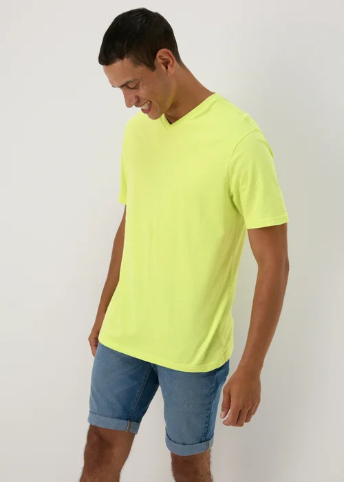 Lime Essential V Neck T-Shirt - XS Image 1