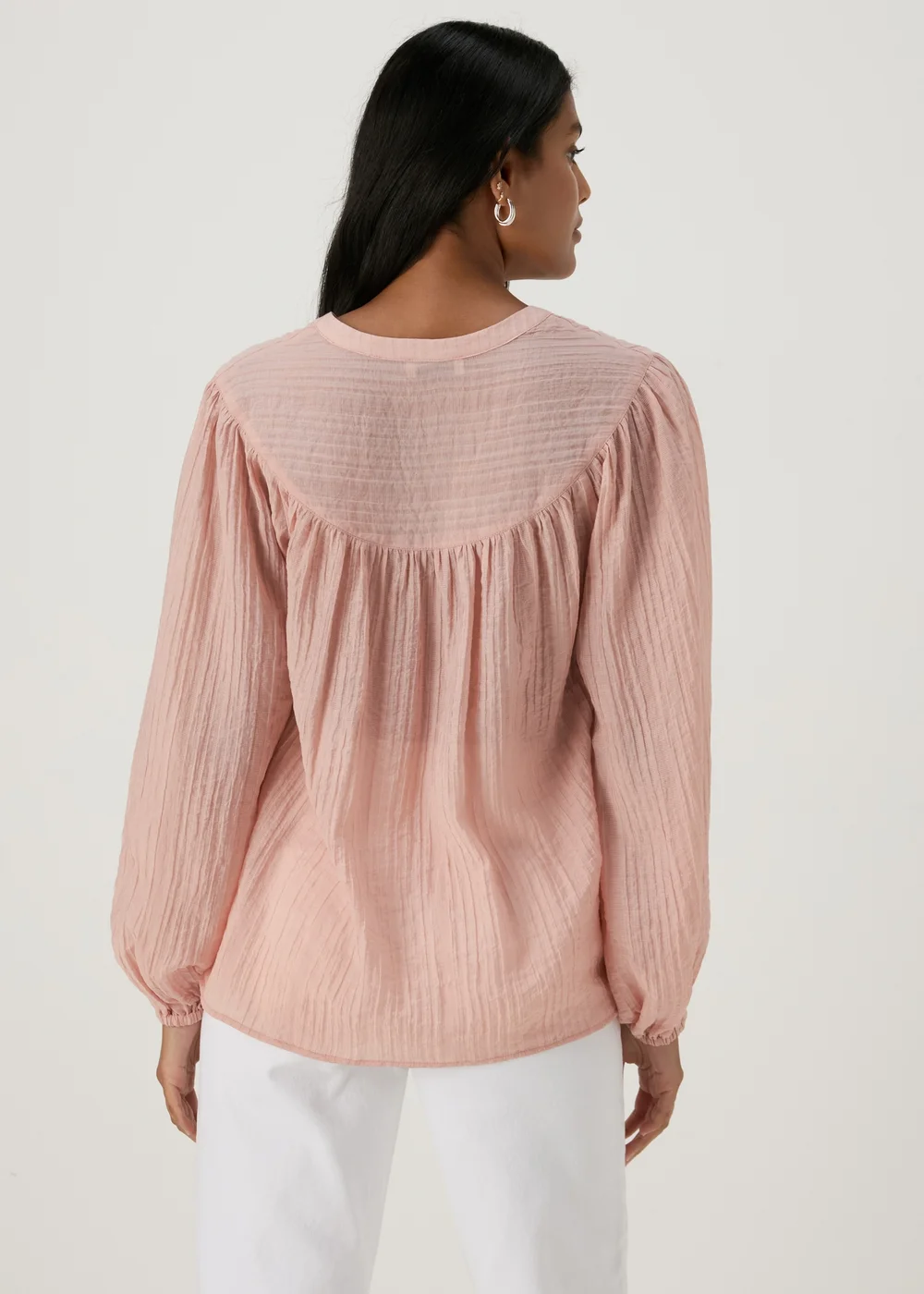 Pink Textured Blouse - 8 Image 2