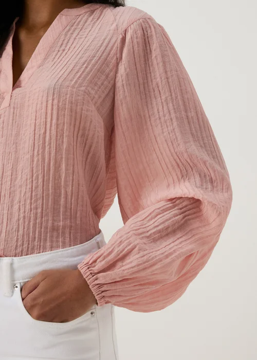 Pink Textured Blouse - 8 Image 3