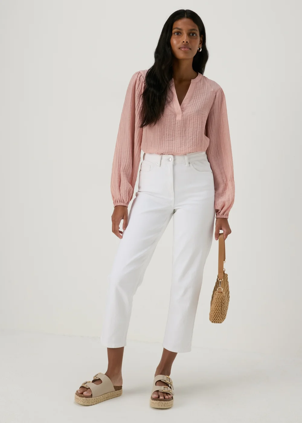 Pink Textured Blouse - 8 Image 4