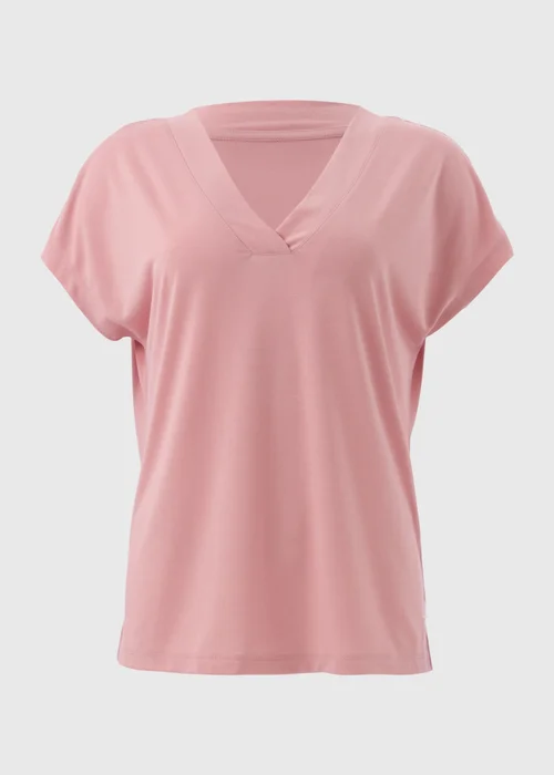 Pink V Neck T-Shirt - 8 Image 5