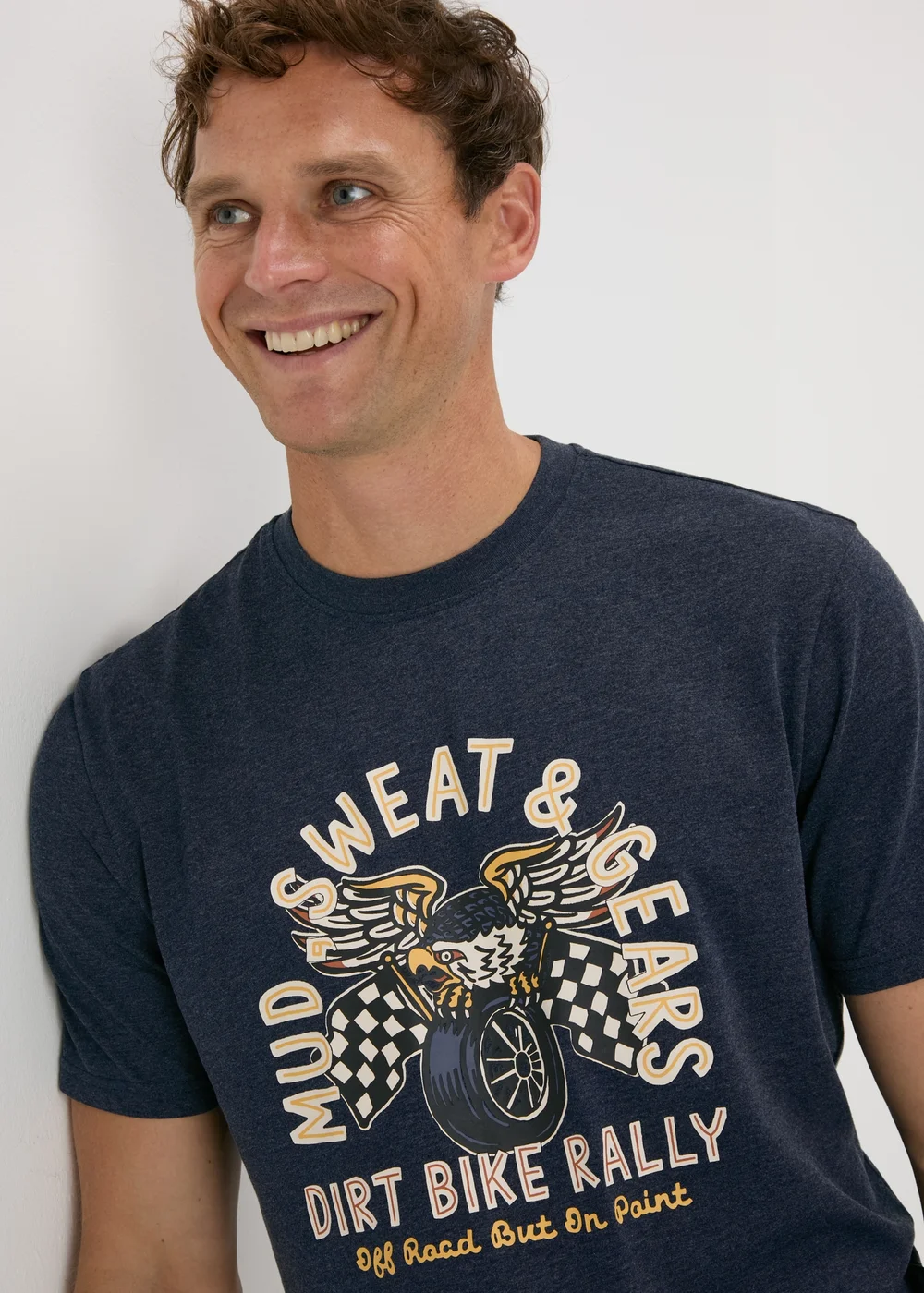 Navy Dirt Bike Rally T-Shirt - S Image 3