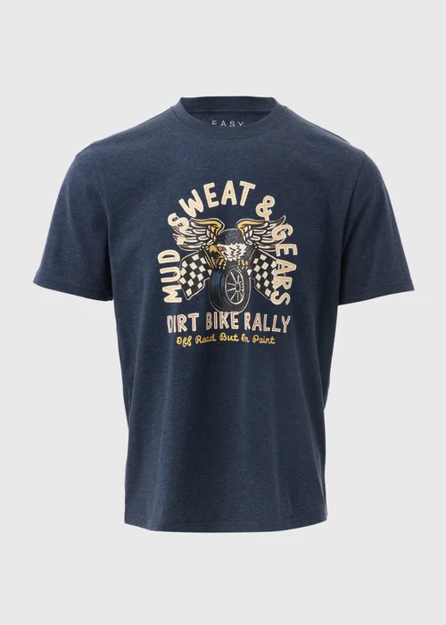 Navy Dirt Bike Rally T-Shirt - S Image 5