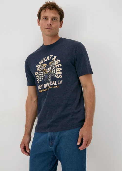 Navy Dirt Bike Rally T-Shirt - S Image 1
