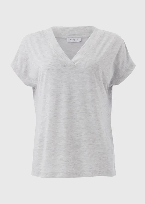 Grey V Neck T-Shirt - 8 Image 5