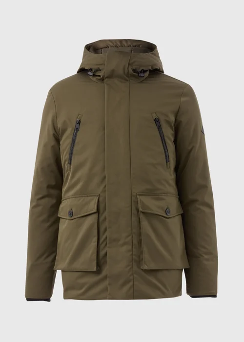 Khaki Hybrid Parka Jacket - S Image 4