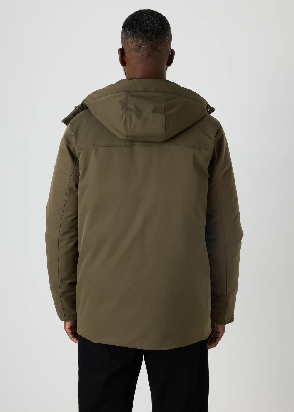 Khaki Hybrid Parka Jacket - S Image 2