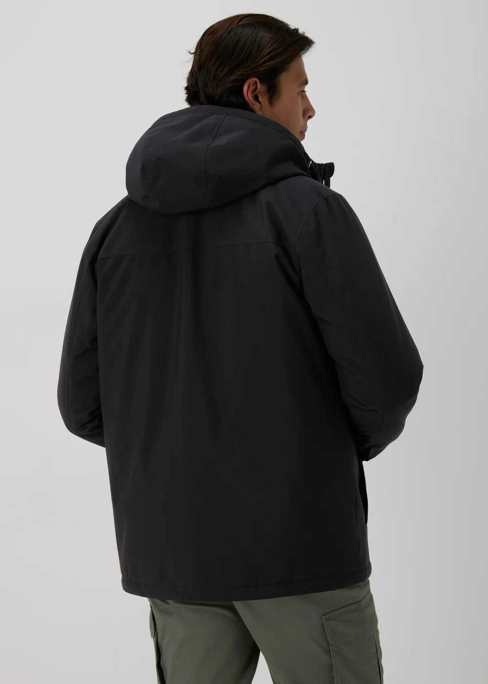 Black Parka Jacket - S Image 2