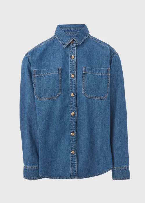 Mid Wash Denim Shirt - 8 Image 5