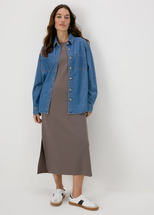 Mid Wash Denim Shirt - 8 Image 4