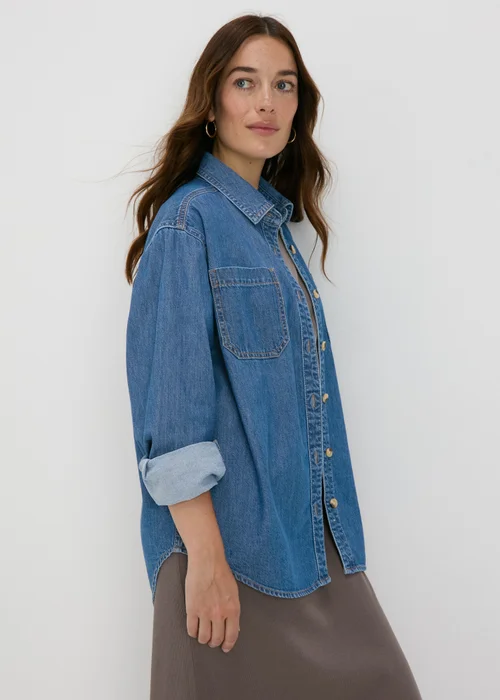 Mid Wash Denim Shirt - 8 Image 3