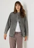 Grey Embellished Denim Shirt - Size 8 Image 1